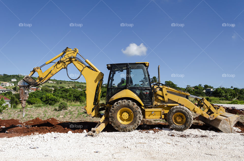 Equipment Working Across Trech