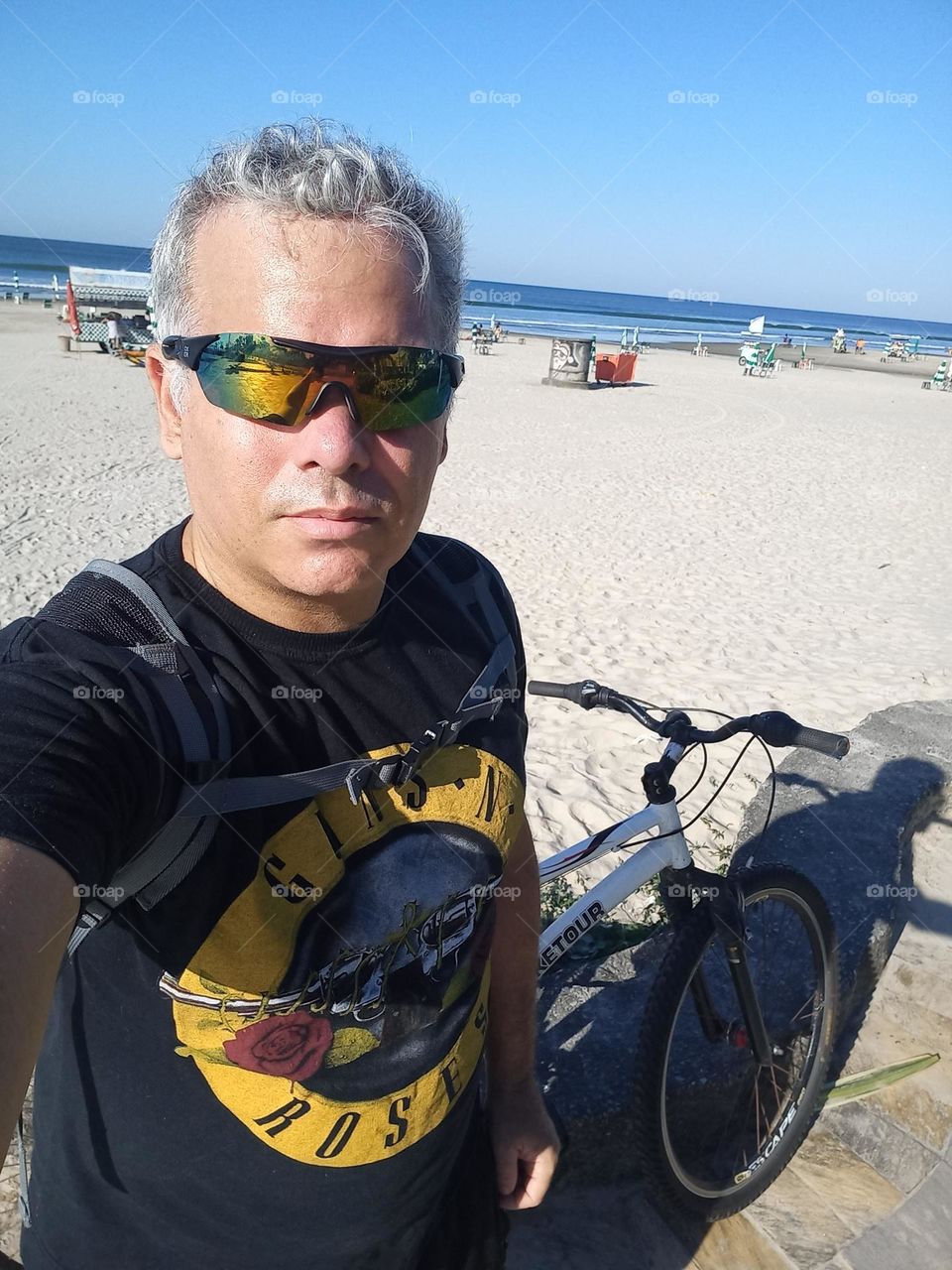 Bike, Beach and rock