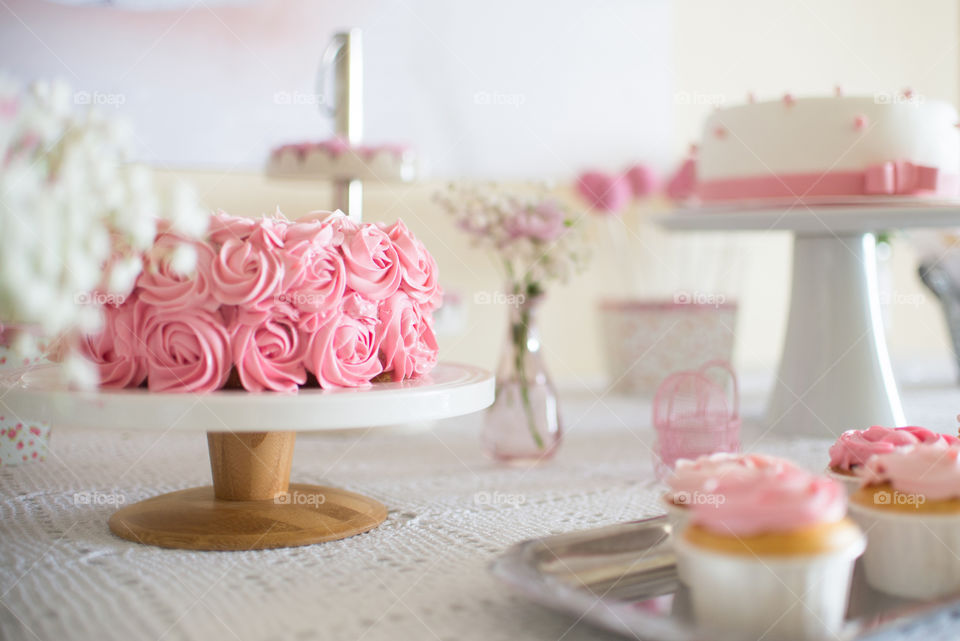 Pink bithday cake