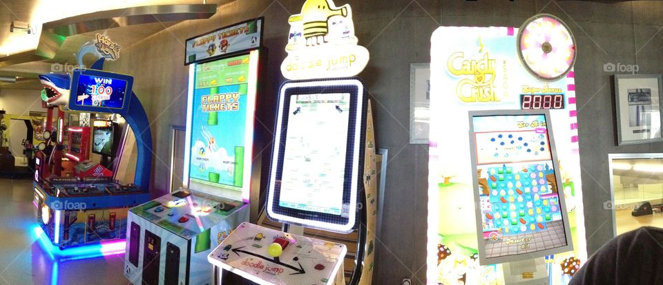 Games room in Monaco candy crush doodle jump flappy bird