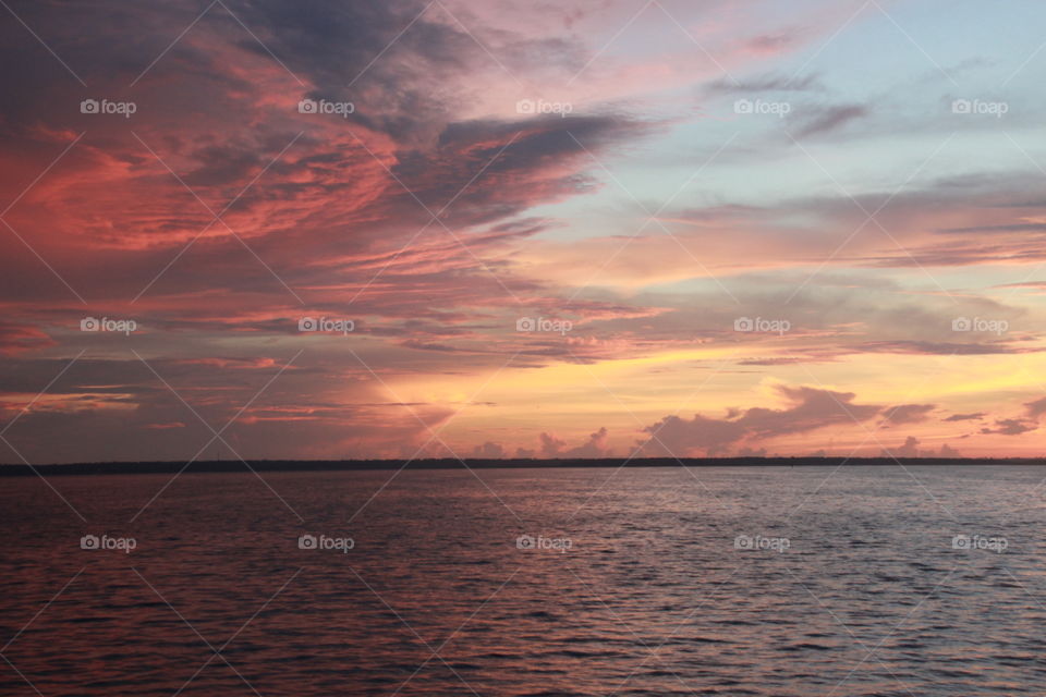 Sunset, Dawn, Water, Dusk, Evening