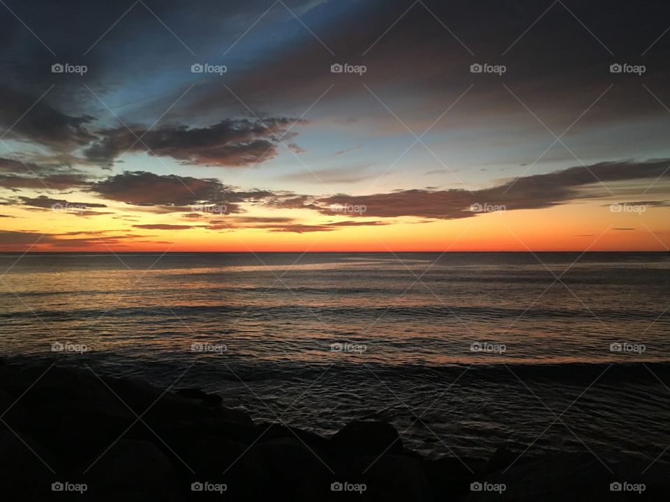 Beautiful sunrise; Narragansett, RI, USA