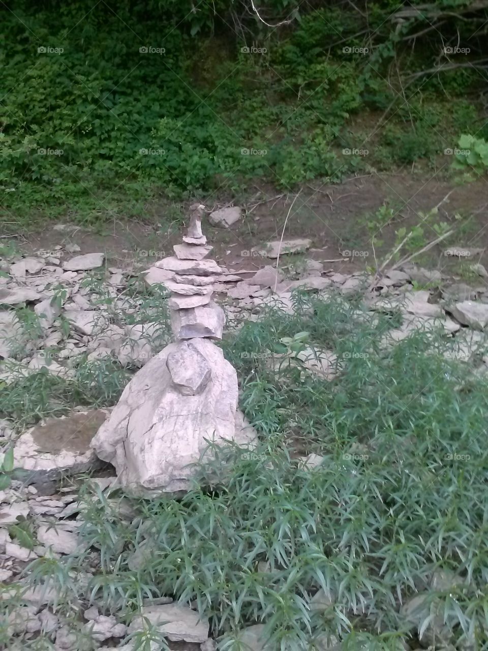 Rock balancing, Little Miami River, Oh.