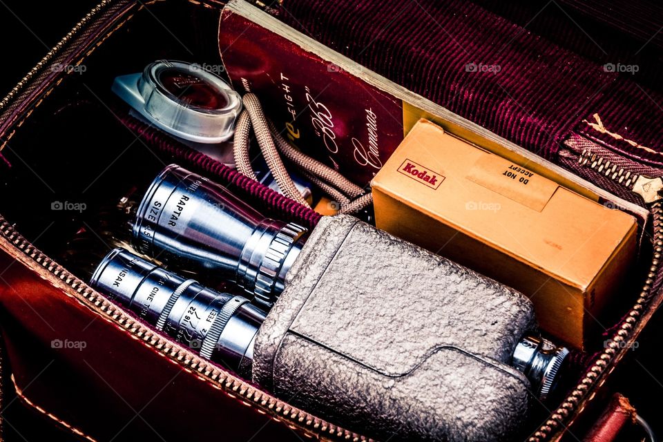 Camera bag of yesteryear. 