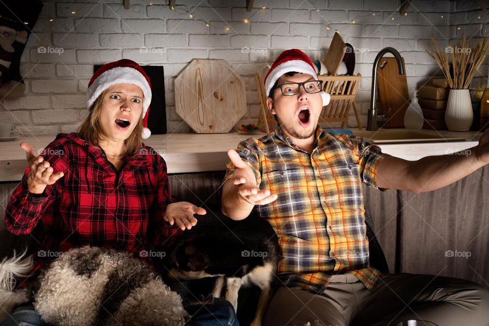 couple watching movies at home