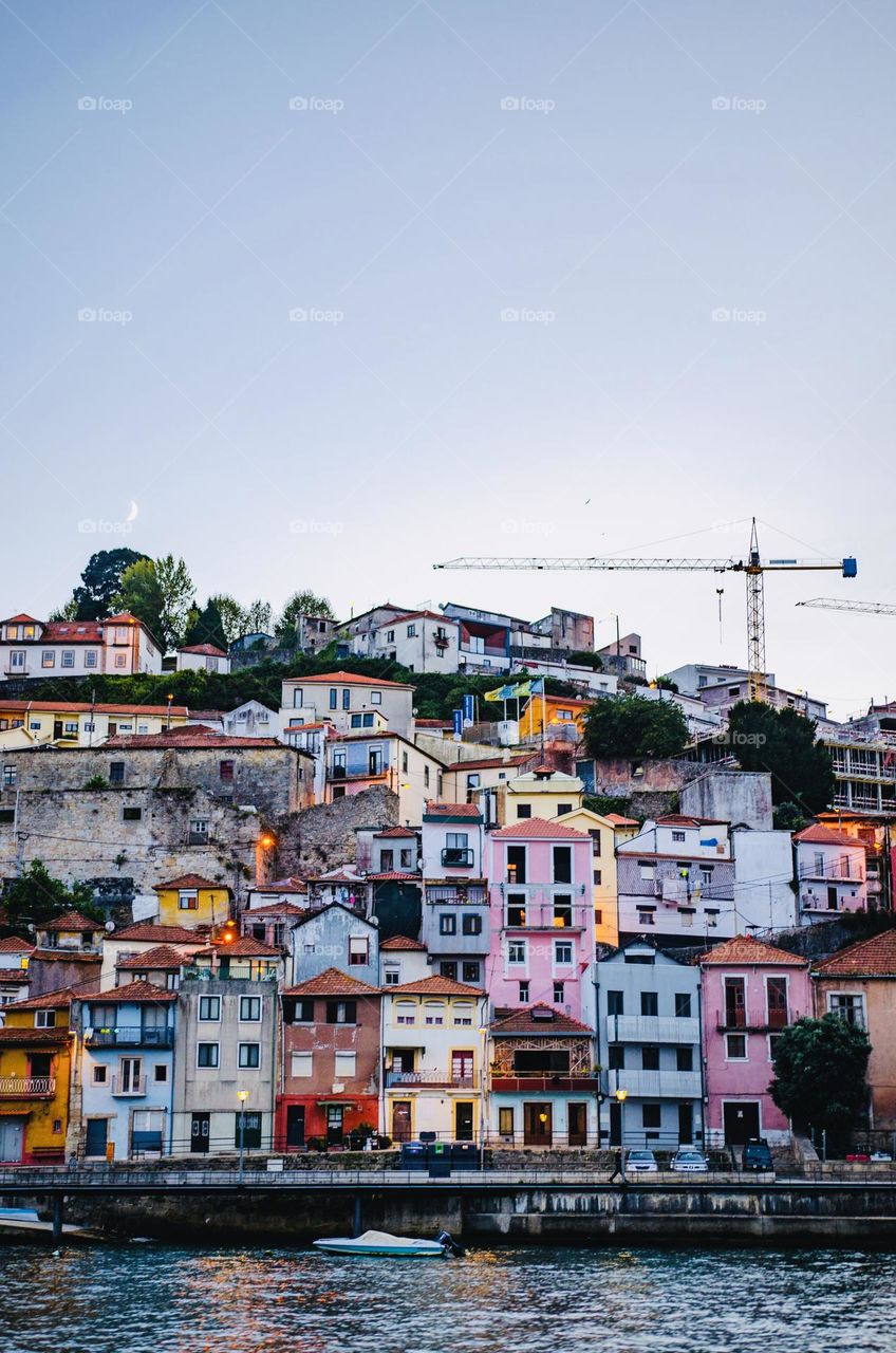 Colorful buildings in Porto, Portugal!