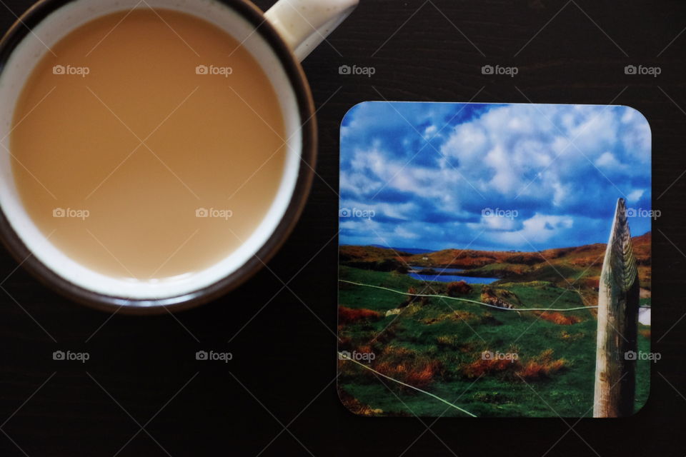 Coffee Served By A Scotland Coaster