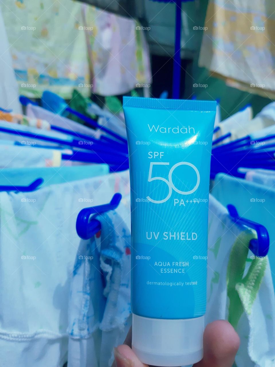 Beauty products, to protect the face from UV.