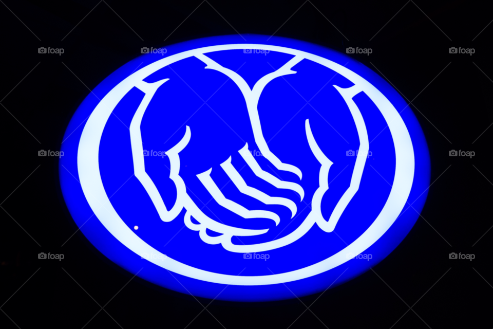 blue white black helping hands by delvec