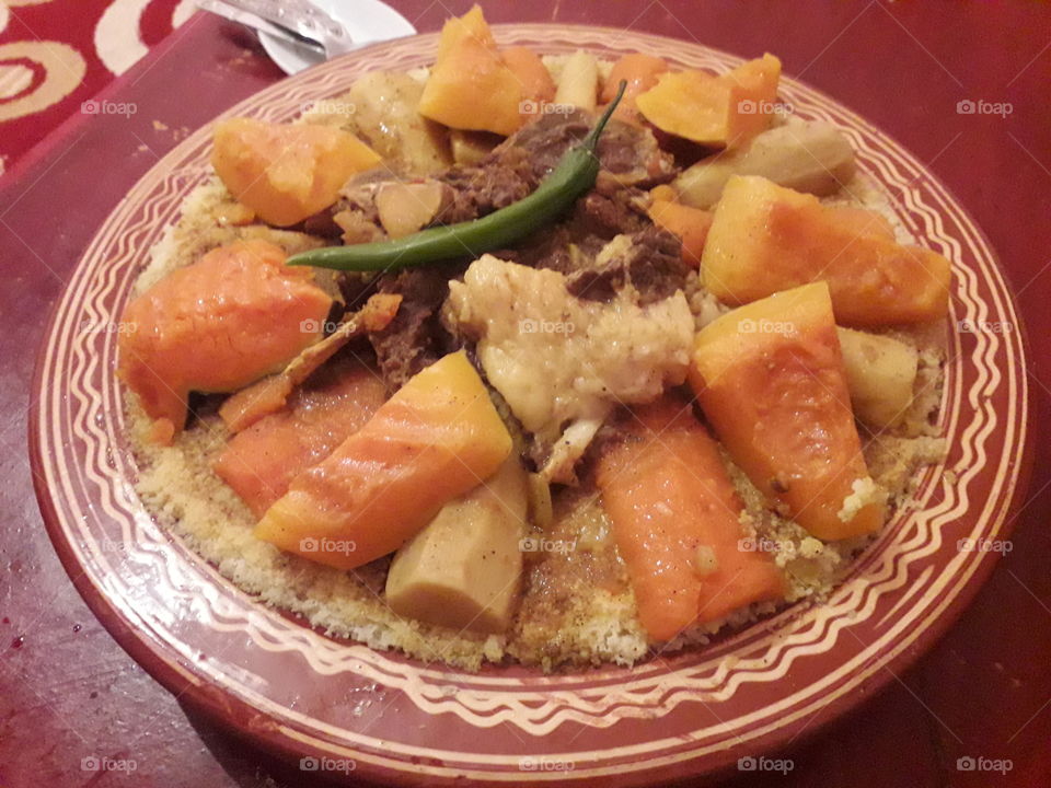 Moroccan food: Couscous