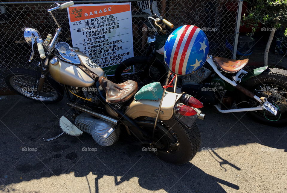 Retro motorcycle.