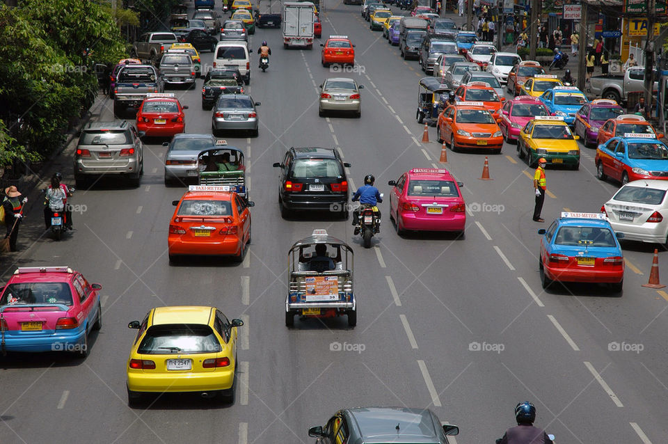 color colours bangkok traffic by marcografo