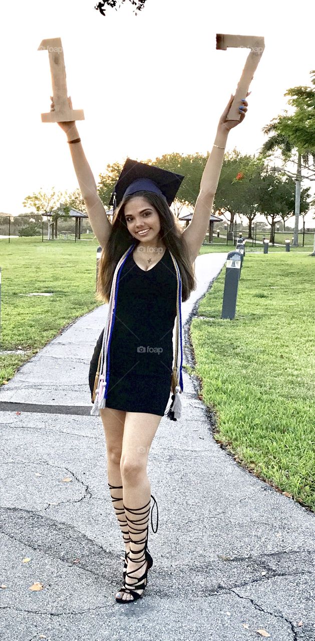 Girl standing in park
