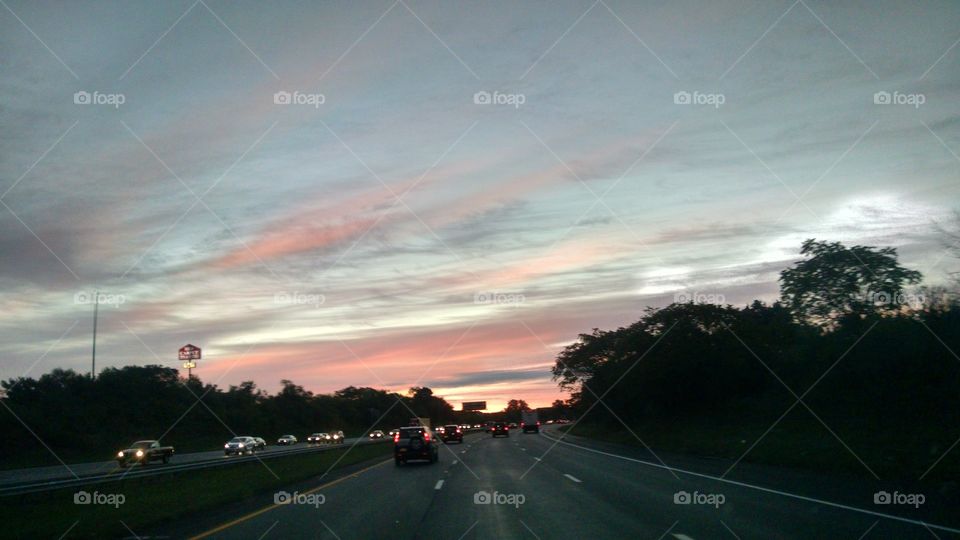 October Sky. I took this pic on 10/8/2015 on my way to work on Rt.287 in New Jersey.