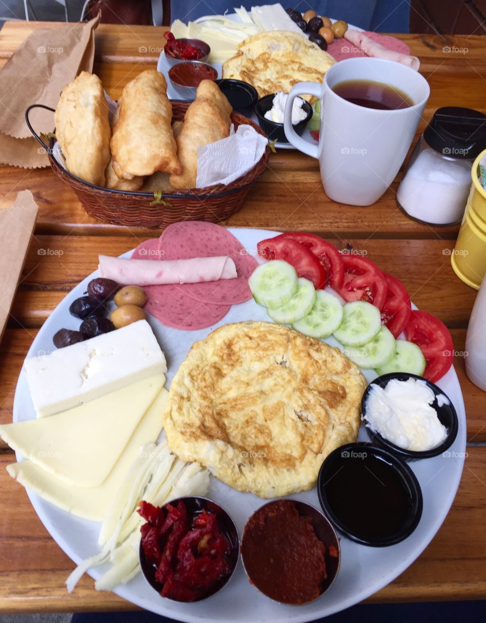 Best breakfast of the world, most variety, healty is turkish breakfast. Very tasty and colorful.