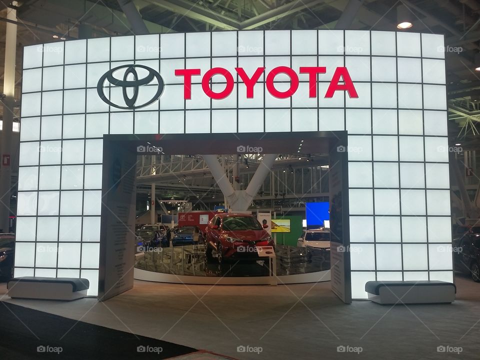 Toyota booth entrance at 2017 New England Auto Show Boston