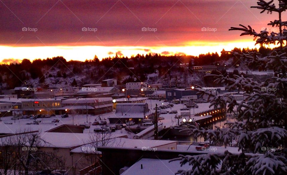 Snowy Kodiak Alaska. Snowy Kodiak Alaska