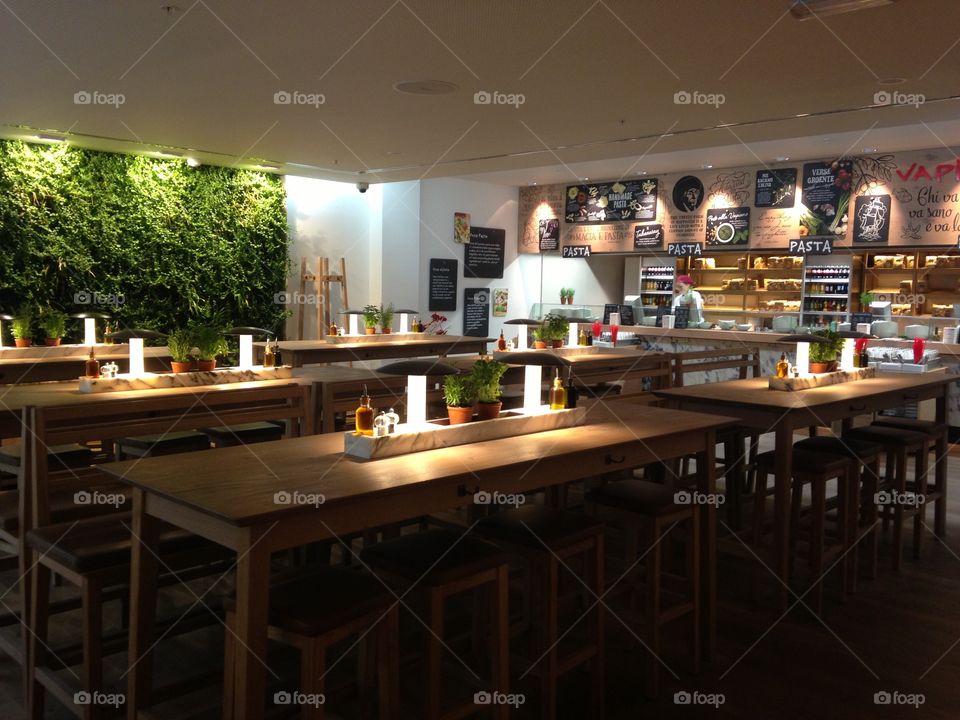 Modern looking setup restaurant at Rotterdam 