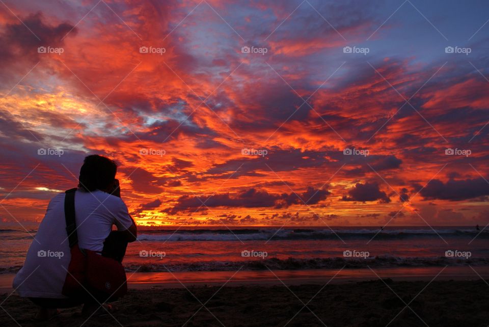 red sunset