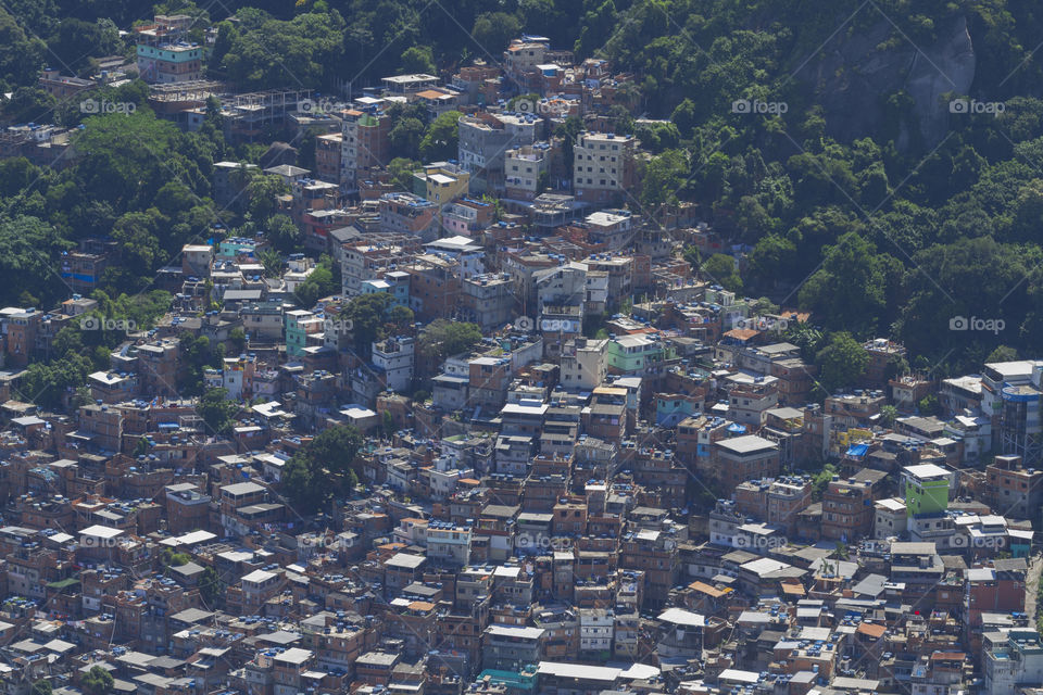 Shanty town Rocinha in Rio de Janeiro Brazil.