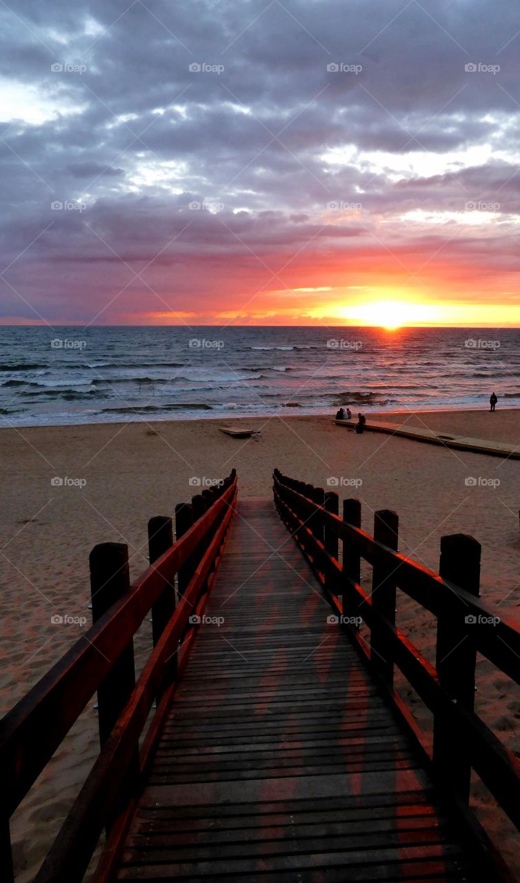 sunset at the beach