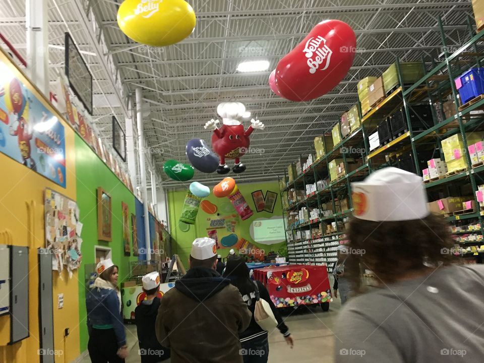 Inside the Jelly Belly Warehouse before the tour 