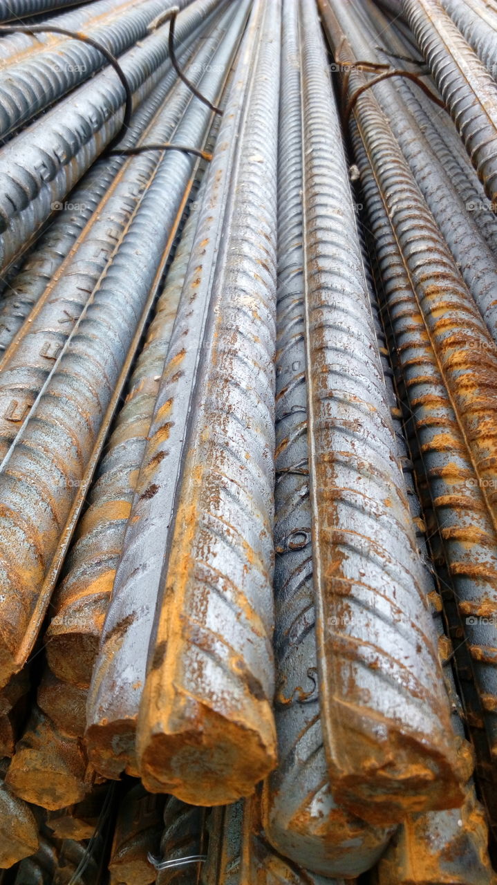 steel is very important for construction work. this steel on site we call that a rebar. rebar have many size  for example 40mm,32mm,25mm,20mm,16mm,12mm and 10mm