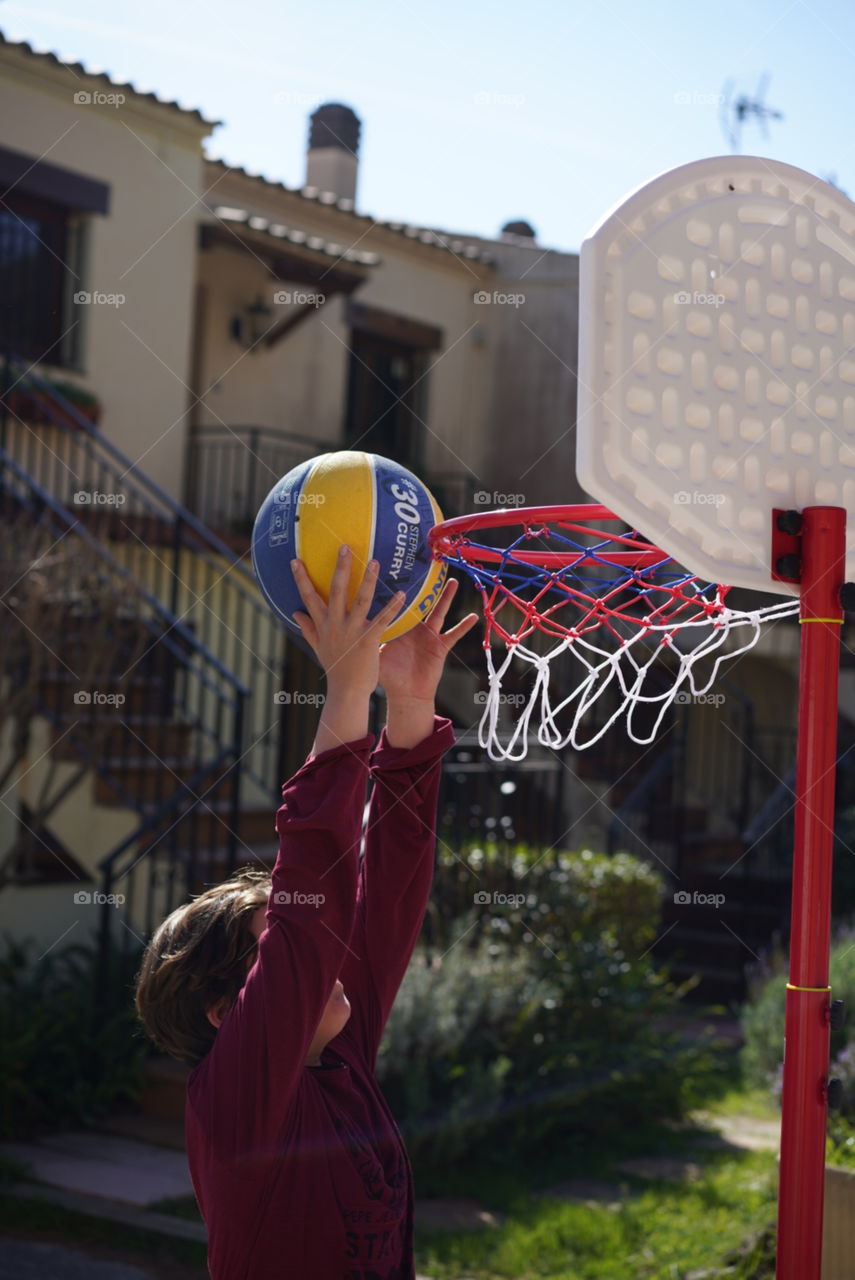 basket outdoor in action