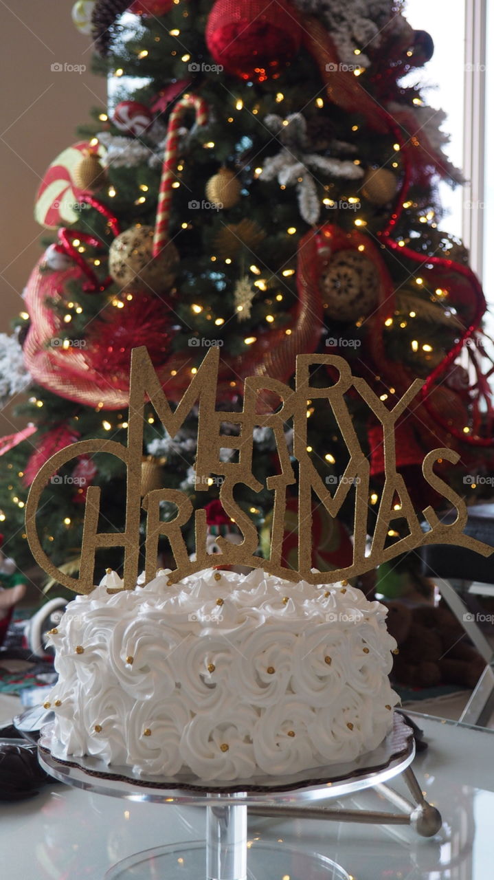 Merry Christmas cake decor xmas