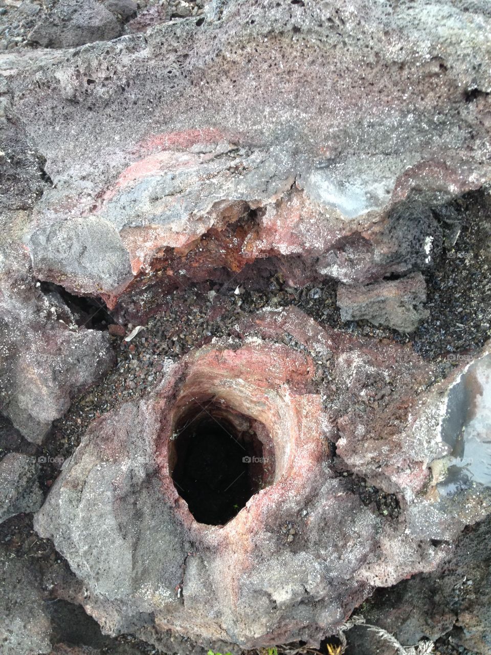 Gas pocket from lava flow