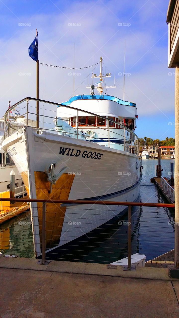 John Wayne. great boat ride on the Wild Goose
