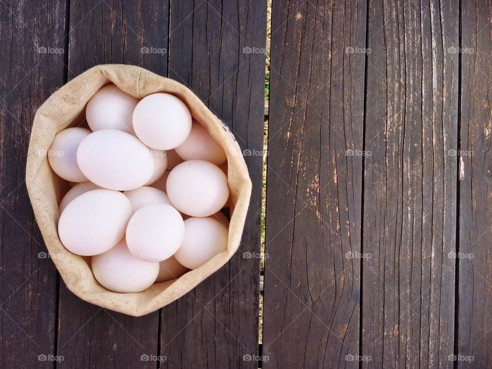 Eggs on the table 