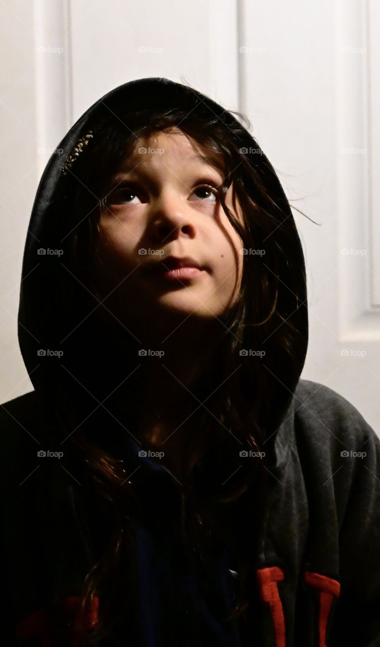 Looking at the front door light. 