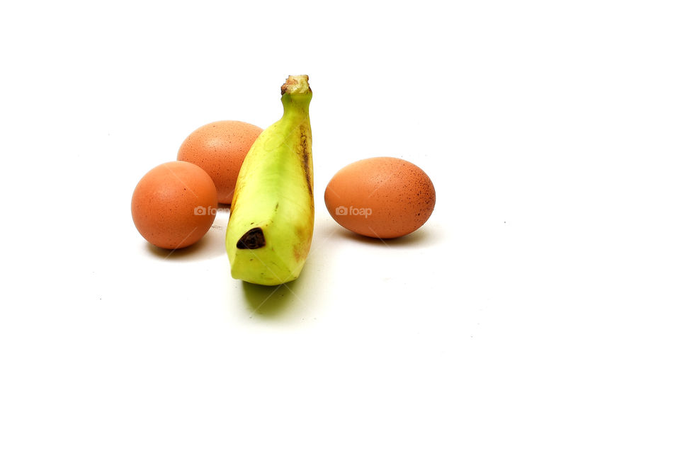 banana fruit and egg
