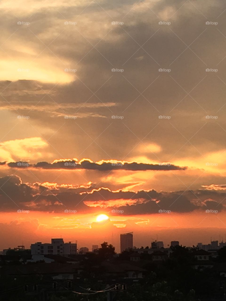 Sunset in Bangkok, Thailand 