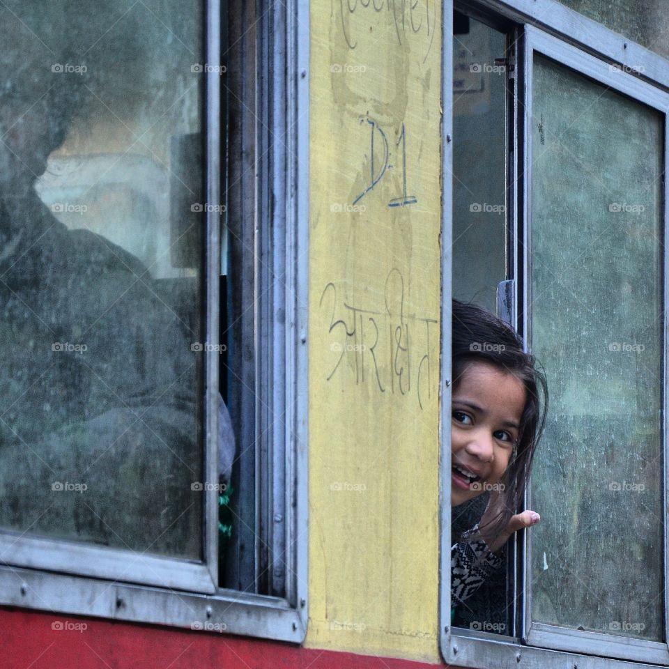 cutey looking out of window