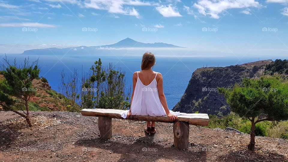 view point on la gomera canary island in Spain - tenerife view