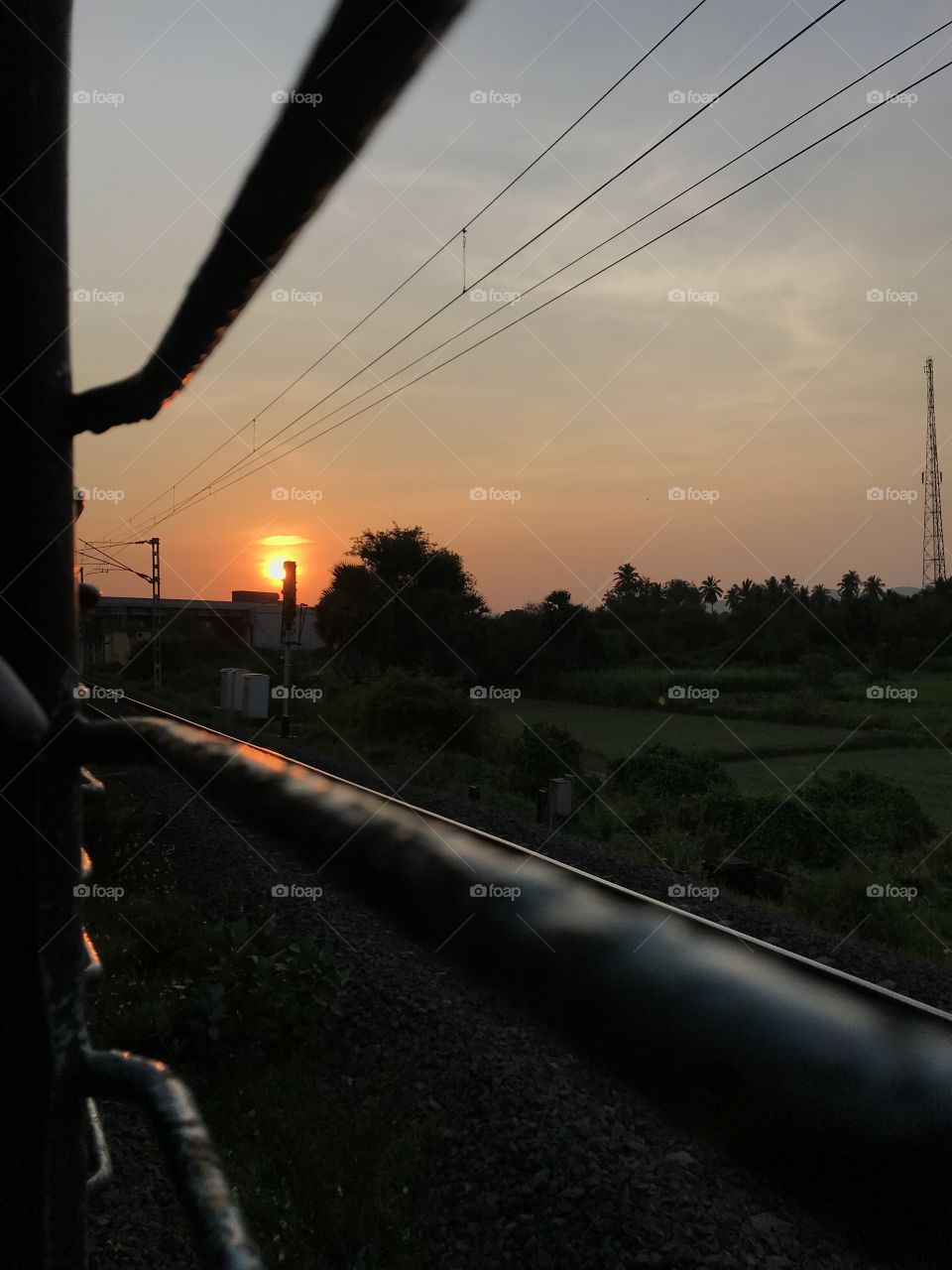 Got hungry for photography while travelling by train. Beautiful sunset, always mesmerised with it. Its perfect.