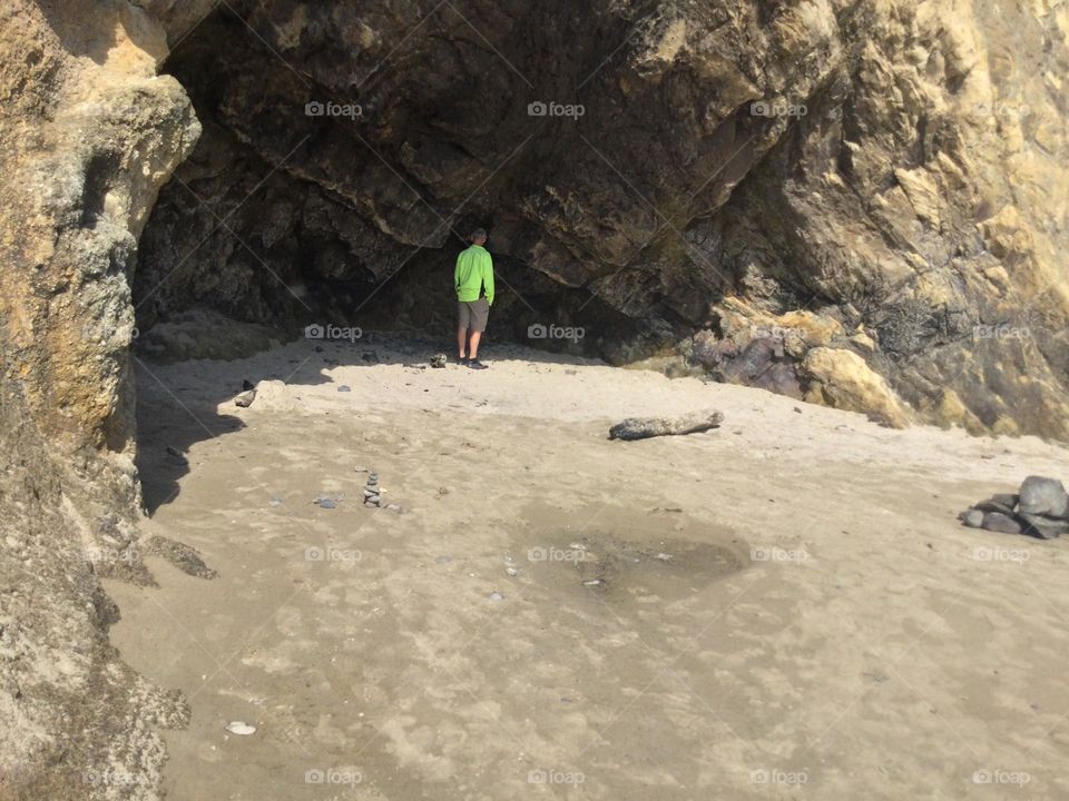 A Cave at Hug Point in Oregon