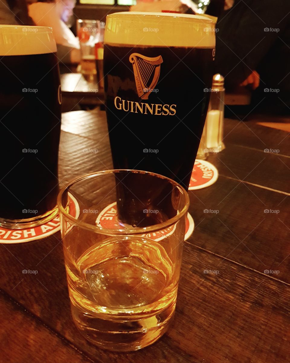 Guinness and whiskey