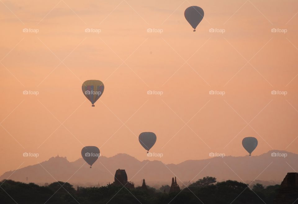 2019 Ballon festival just start in Bagan , Myanmar