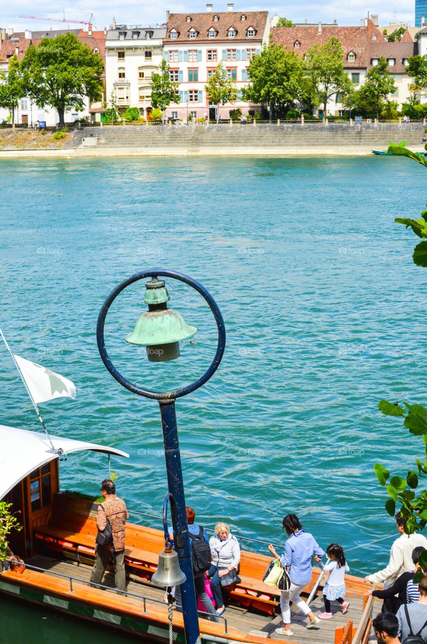 Crossing the Rhine from Switzerland to Germany 