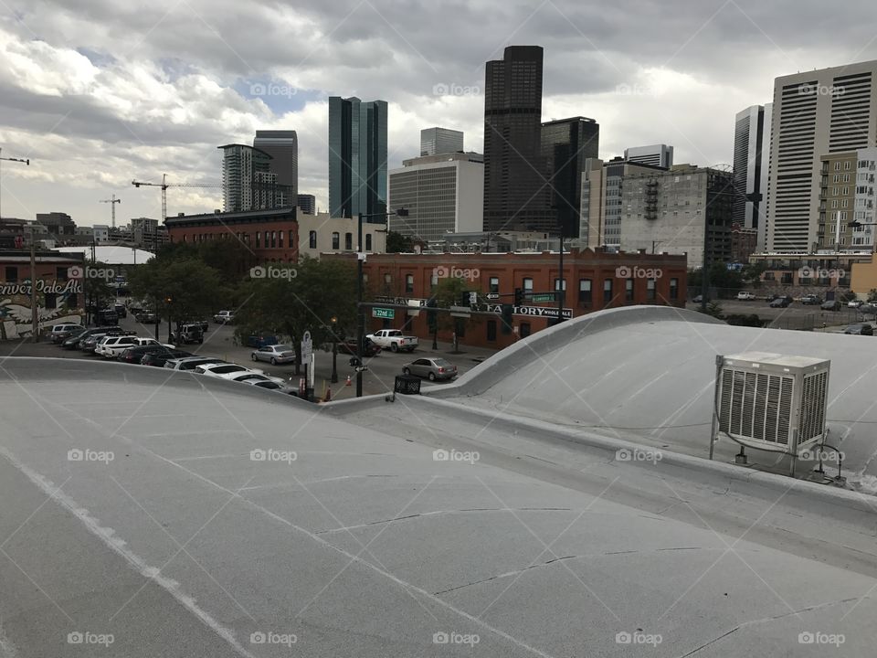 Downtown denver city from roof