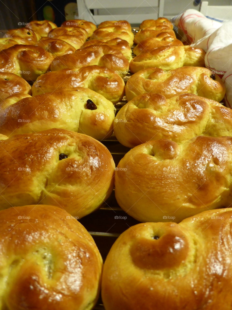 Close up view on saffron buns