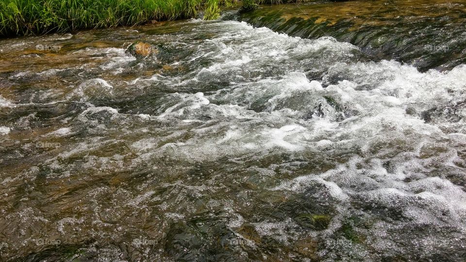 River stream on mountain river