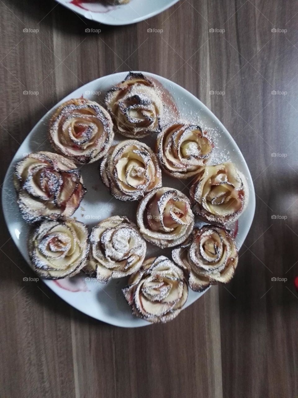 Puff pastry roses