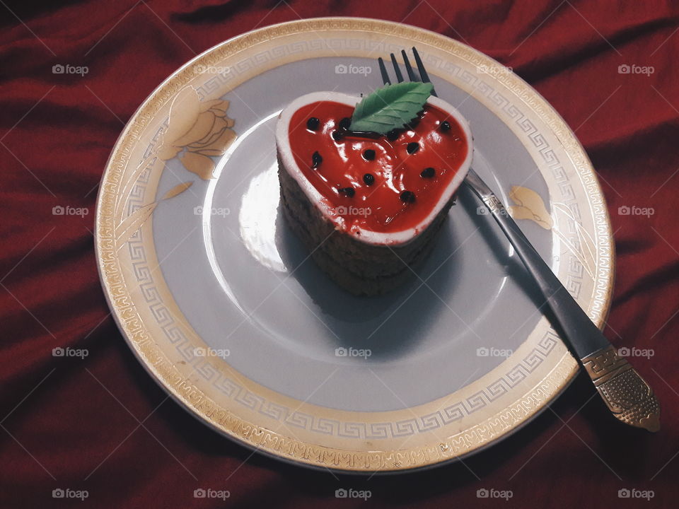 Food yummy served cake sweet