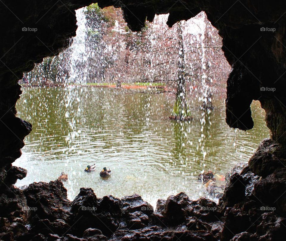 Water fall in Madrid 