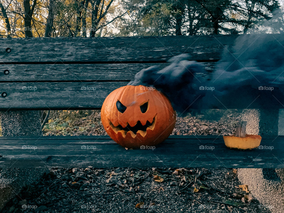 Smoking pumpkin 