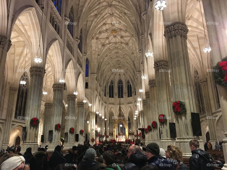 St. Patrick's Cathedral Church, NYC at Christmas 